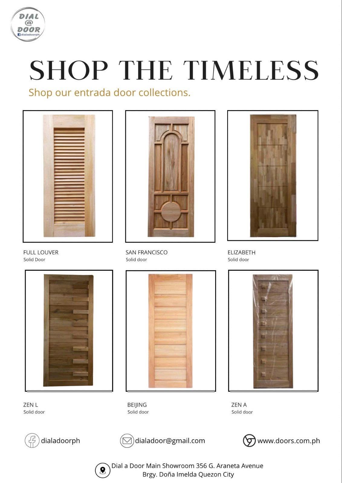 Entrada Solid Wood Panel Door