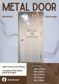 Fire Rated Metal Steel Door (Plain Design)
