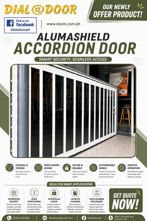 Alumashied Aluminum Accordion Door
