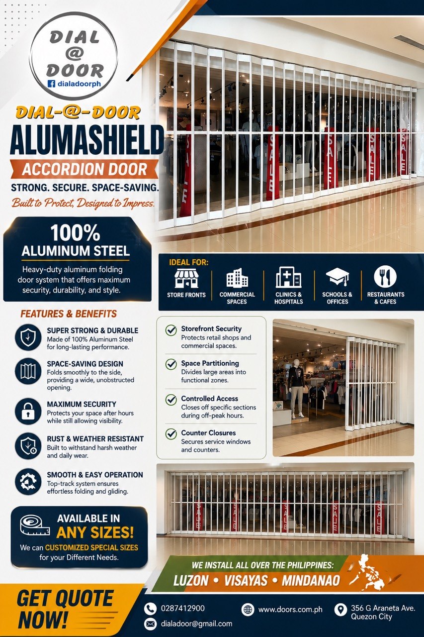 Alumashied Aluminum Accordion Door