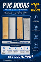 PVC Plastic Door with Jamb (Plain or with Bottom Louver)