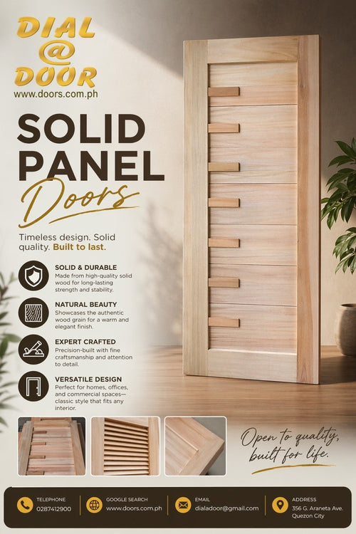 Entrada Solid Wood Panel Door