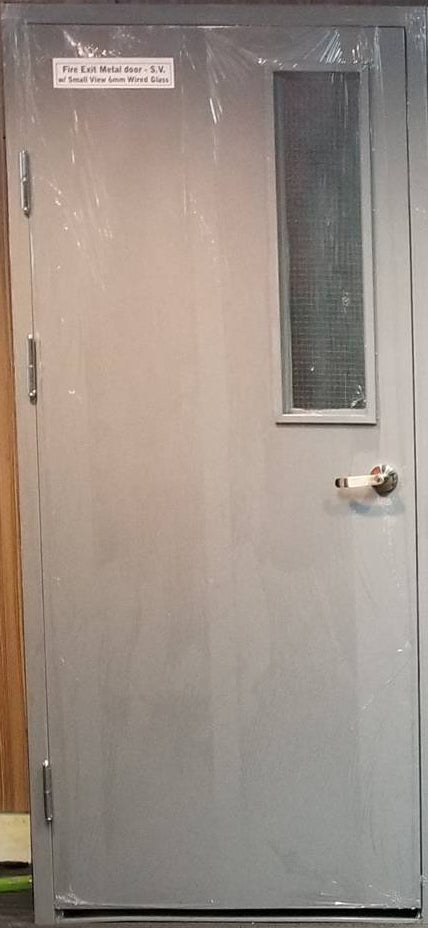 Fire Rated Metal Steel Door with Wired View Glass